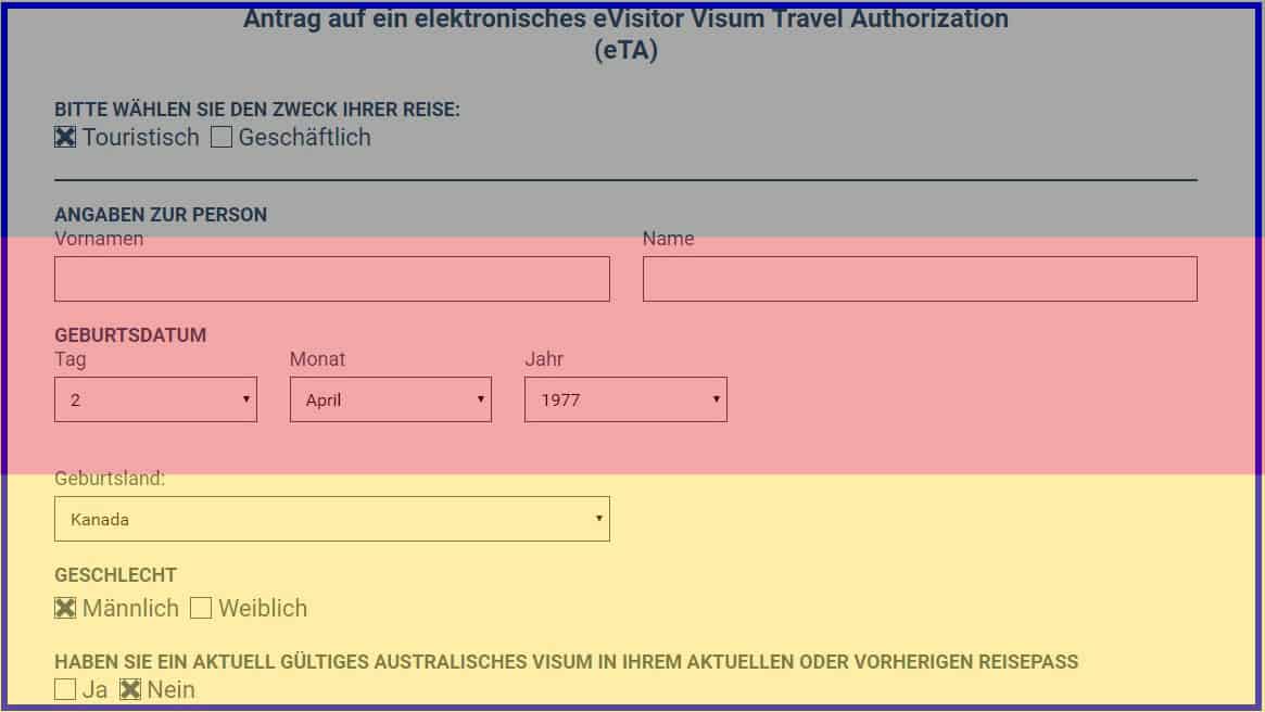 Australien Visum 651 oder 601